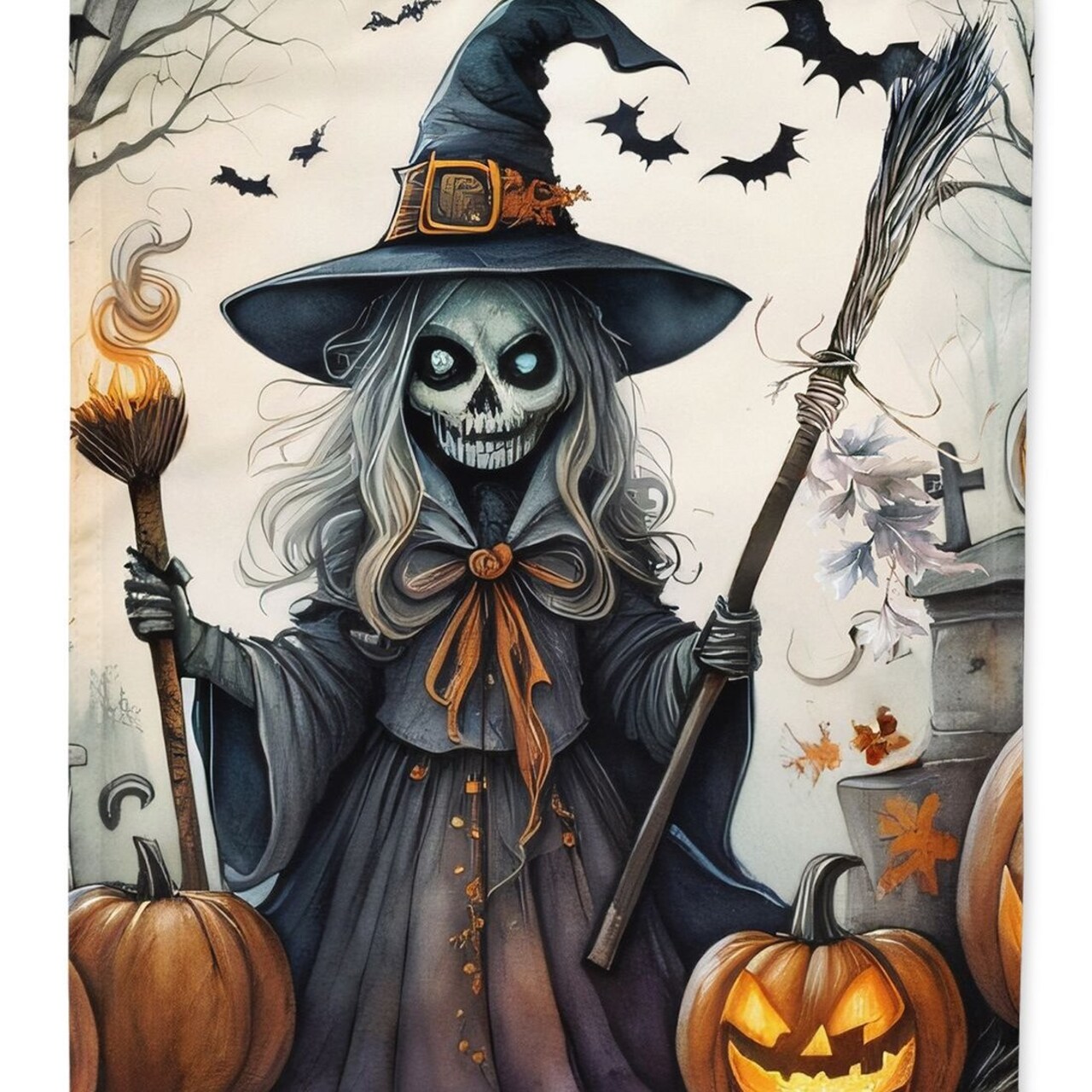 Edge Collections - 28" x 40" - Multicolor - Witch Halloween Decorative House Flag Heavy Duty Polyester - 1 Piece